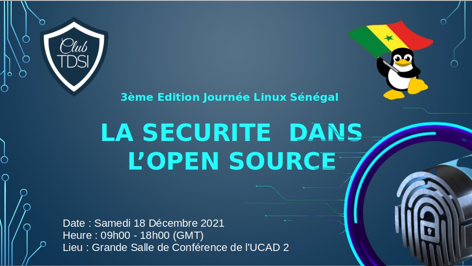 Journée 100% Sécurité Linux Sénégal - Club TDSI