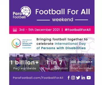 Our friends at <a href="/ParaFootball_/">#ParaFootball 💜⚽️</a> are celebrating with a #footballforall weekend. Check them out at parafootball.com