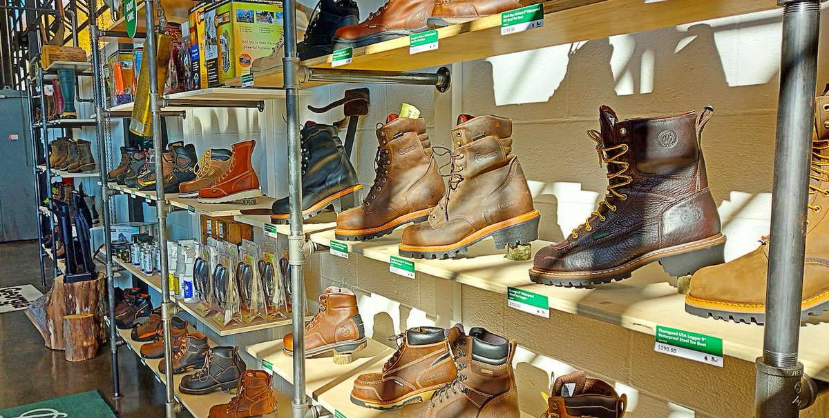 Arborwear's tweet photo. If you appreciate solid boots, you may want to be seated for this one. We have over 200 footwear styles available to order in store or online. https://t.co/reeCugF1Nm
#arbpro #workboots #bootwall #chippewa #danner #timberlandpro #carolinaboots #keen #haix #asolo #georgiaboots https://t.co/16LKF8P8Vx