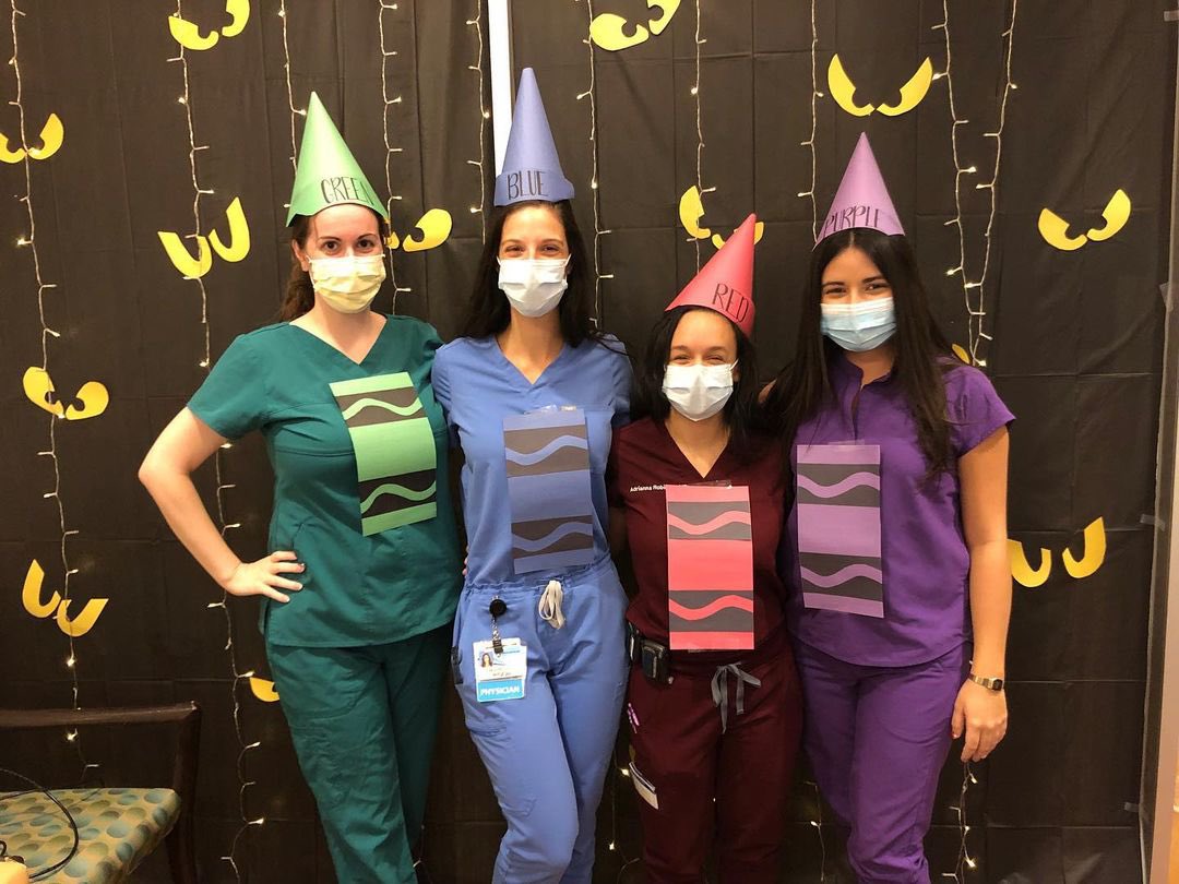 aaronshedlockmd's tweet photo. Never too late to share #WeArePSUPeds residency Halloween photos! Service teams really stepped it up! @FuturePedsRes #pedsmatch22 https://t.co/8IA7VpmMBd