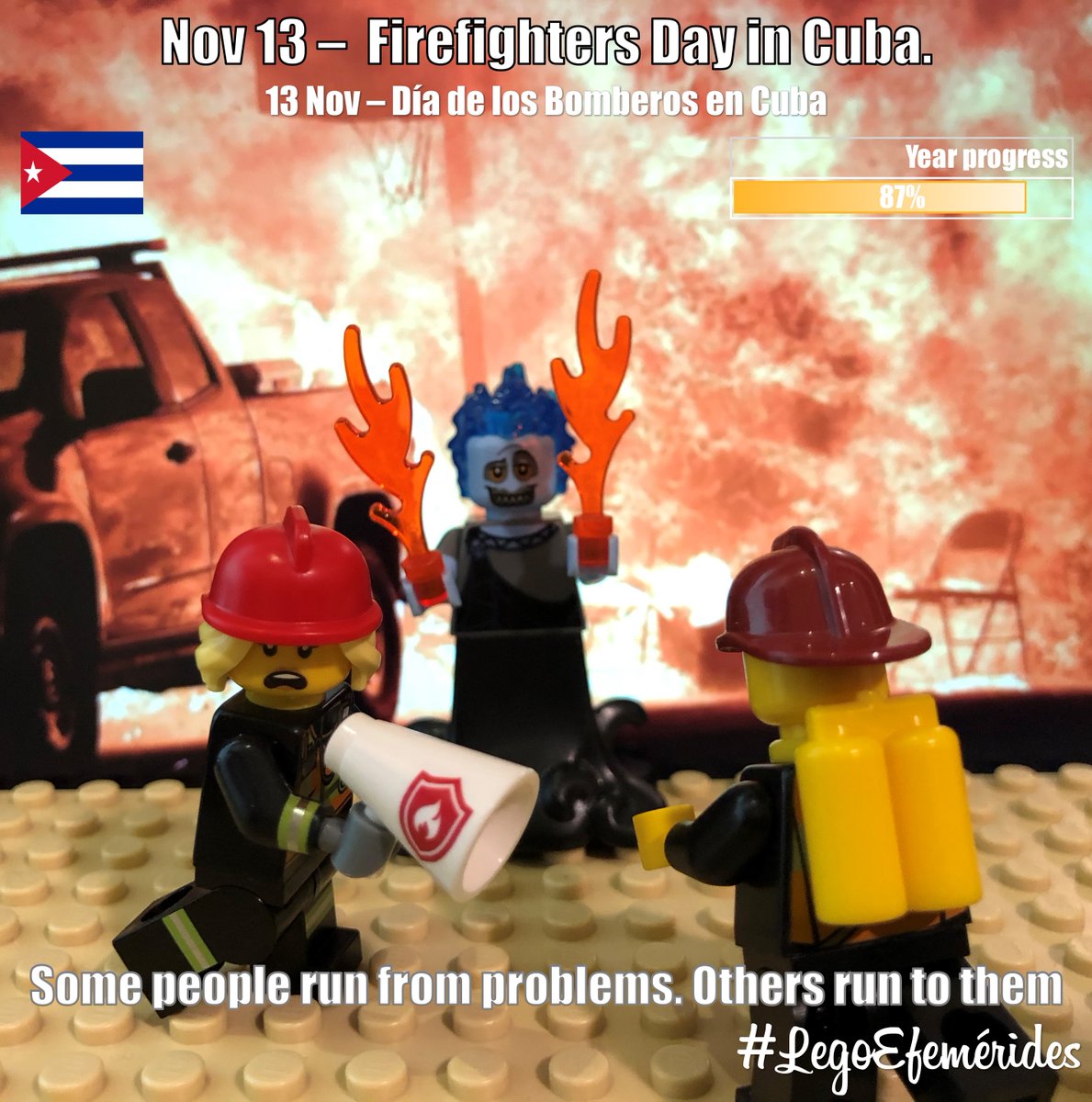 ephemebricks's tweet photo. #Nov13 – #FirefightersDay in #Cuba
#13Nov – #DíaDeLosBomberos en Cuba
Some #people #run from #problems. Others run to them
---
#13deNoviembre #Firefighter #Firefighters #Bombero #Bomberos #Fire #Fuego …
#Minifigures : #cty0342 #col349 #dis036
#EphemeBricks #LegoEfemé https://t.co/iLblku5pIe