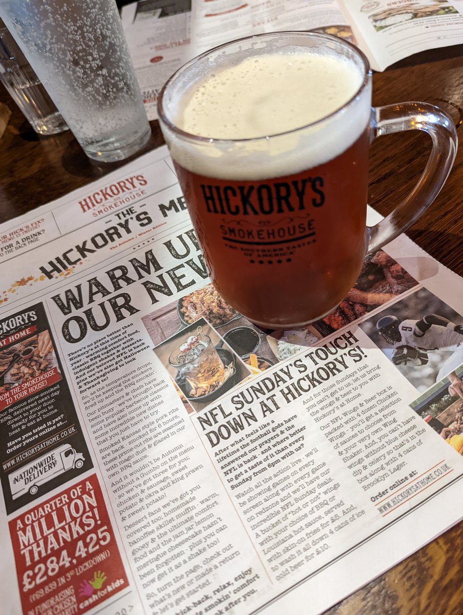 RobHeath22's tweet photo. Great to have a @Hickorys_ down the road. Only place I know that shows NFL on Sundays around here🏈🍻 https://t.co/mHYJs9PeE0