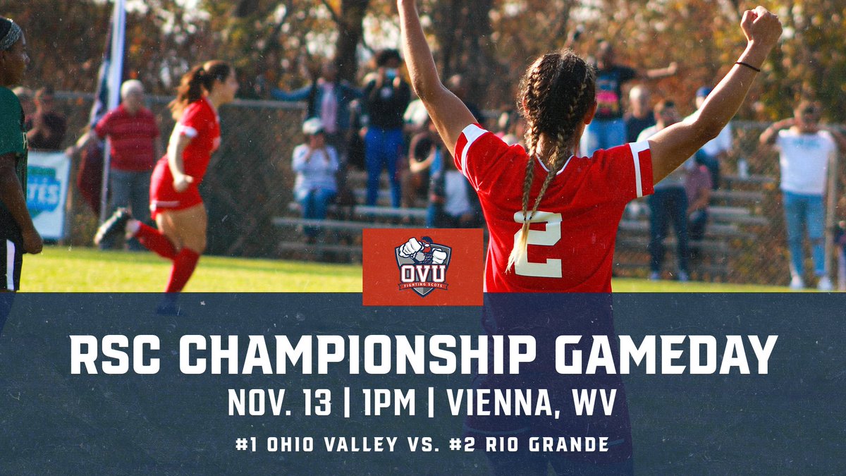 ⚽⚽⚽G A M E D A Y⚽⚽⚽
River States Conference Championship
#1 Ohio Valley vs. #2 Rio Grande
1pm at the OVU Soccer Field
LIVE VIDEO &amp; LIVE STATS: portal.stretchinternet.com/rsc/
Winner gets an automatic bid to the NAIA National Tournament
#TOGETHERweareOVU
#RSC