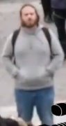 Nightvi17337331's tweet photo. @jakobravner @OSINTyeti #seditionhunters Marching pb pic 1 has a similar grey hoodie,jeans, black backpack, medium heavy build as #greygasmask & pic 2, but GGM doesnt have kangaroo pockets. If u spot either of these in a breach,dont let these two doppleganger slide by accident thinking its GGM. https://t.co/2uwiVtz3KN
