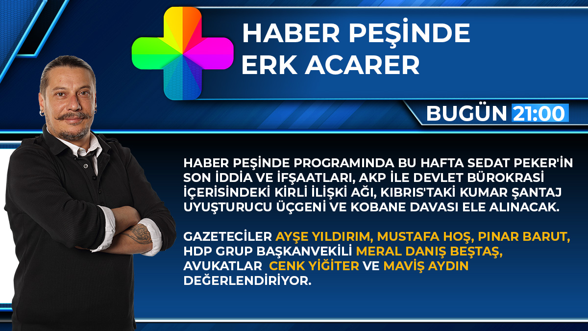 Artı TV (@artitv_) on Twitter photo Bu hafta Sedat Peker'in son iddia ve ifşaatları, AKP ile devlet bürokrasi içerisindeki kirli ilişki ağı konuşuluyor.
<a href="/mustafahos/">mustafahos</a>, <a href="/cenkyigiter/">cenkyigiter</a>, <a href="/AyeYldrm29/">Ayşe Yıldırım</a>, <a href="/kirmizikedisii/">pınar barut</a>, <a href="/mavis_aydin/">Maviş Aydın</a>, <a href="/meraldanis/">Meral Danış Beştaş</a> değerlendiriyor.
@eacarer ile Haber Peşinde Bugün 21:00'de Artı Tv'de Bu hafta Sedat Peker'in son iddia ve ifşaatları, AKP ile devlet bürokrasi içerisindeki kirli ilişki ağı konuşuluyor.
<a href="/mustafahos/">mustafahos</a>, <a href="/cenkyigiter/">cenkyigiter</a>, <a href="/AyeYldrm29/">Ayşe Yıldırım</a>, <a href="/kirmizikedisii/">pınar barut</a>, <a href="/mavis_aydin/">Maviş Aydın</a>, <a href="/meraldanis/">Meral Danış Beştaş</a> değerlendiriyor.
@eacarer ile Haber Peşinde Bugün 21:00'de Artı Tv'de
