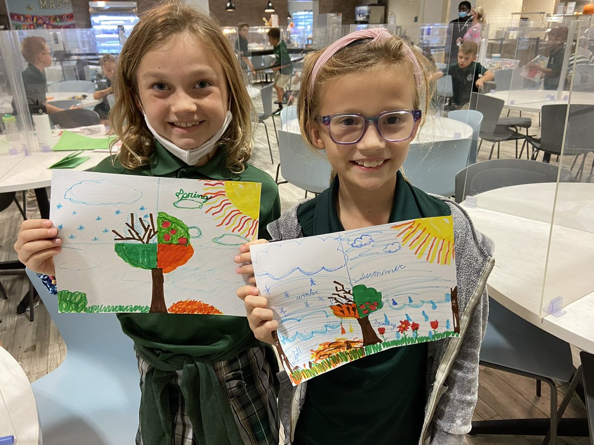 PineCrestAux's tweet photo. 🎵 Winter, Spring, Summer, or Fall🎵
• Earlier this week we enjoyed some fall weather.
• Ss drew pictures to reflect the change of seasons.
• Homework Club took place outside on the playground. #PCReading
What’s you favorite season?
❄️🌷☀️🍁
#PCExtendedDay #PCAfterSchool https://t.co/B53Vs0R0JA