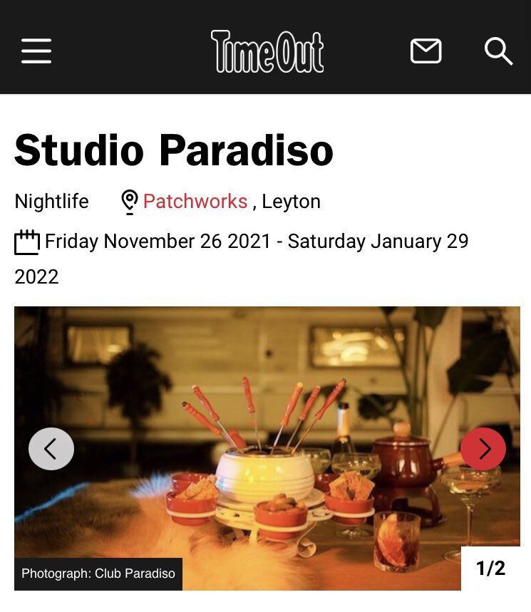 JelliedEelBar's tweet photo. 📣 Read all about it! Thanks @TimeOutLondon for featuring our #studioparadiso residency @PatchworksXyz
https://t.co/pEqpCxIs3h
#timeoutlondon #leyton #eastlondon #patchworks #e10 https://t.co/BQev1oEbf8