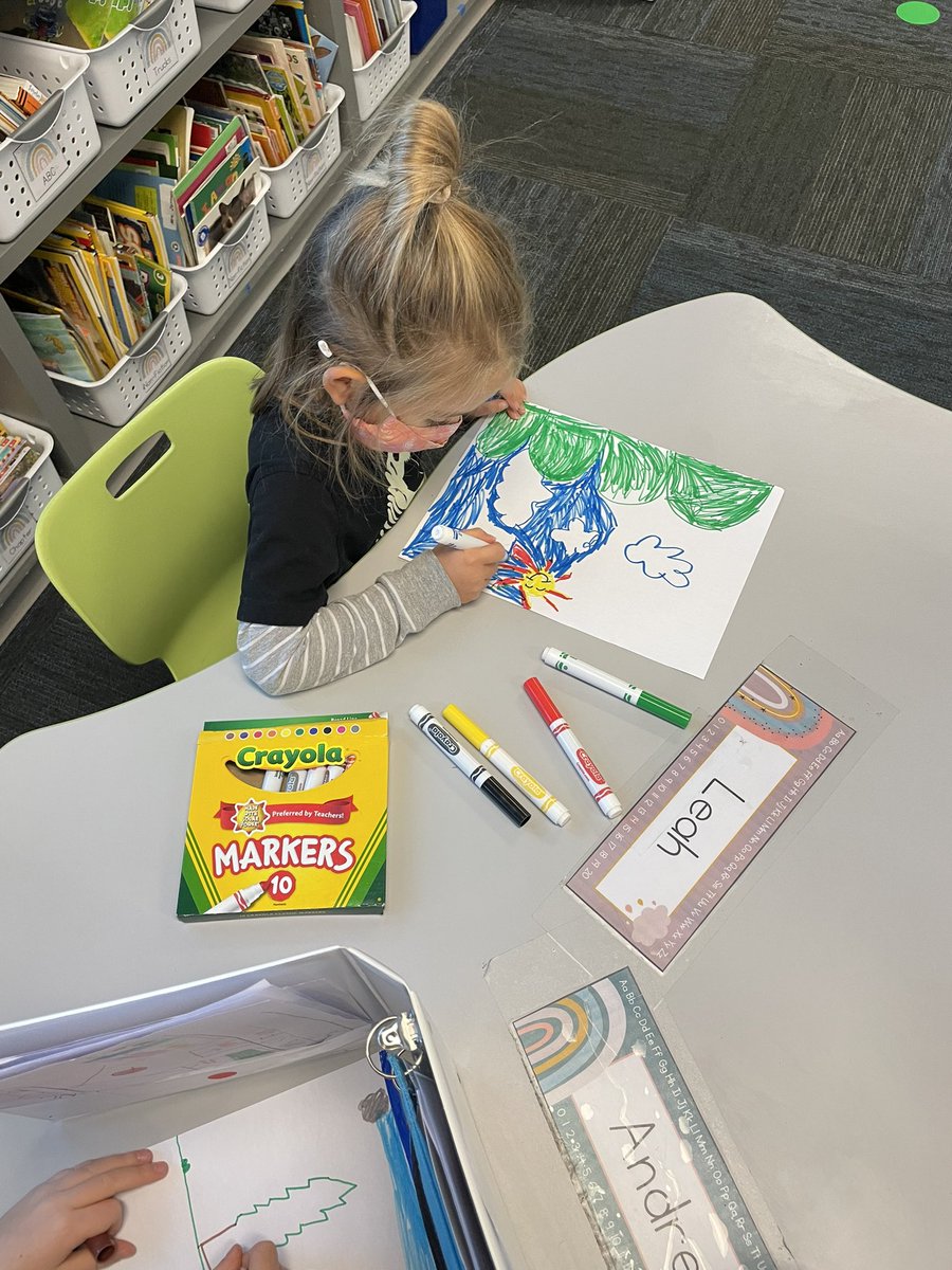 Slowing down to make pictures of kindness to friends. Love how they take their time and make their pictures so special for a friend in need.