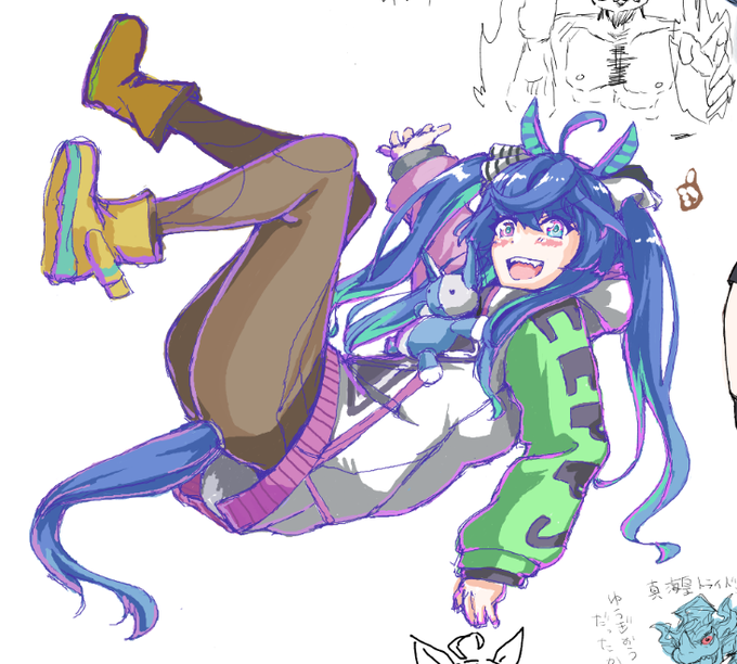 🦐さんの絵チャにお邪魔していました!
ツインターボ師匠です! 