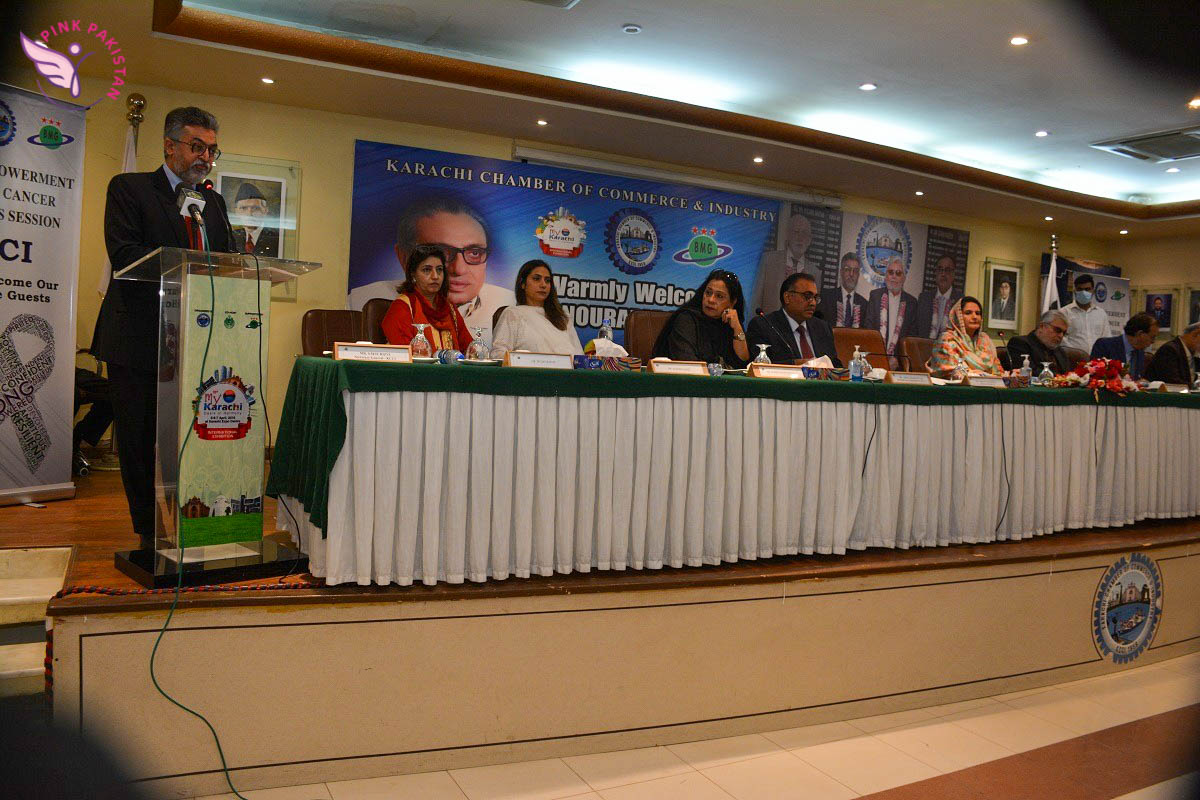 PakistanPink's tweet photo. Dr. Zubaida Qazi President Pink Pakistan Trust delivered a keynote address in the symposium “Women Empowerment & Breast Cancer Awareness” The session was organized by the KCCI The First Lady of Pakistan Mrs. Samina Alvi was the Chief Guest.
#KCCI #PinkPakistan https://t.co/nckjHyhOc6