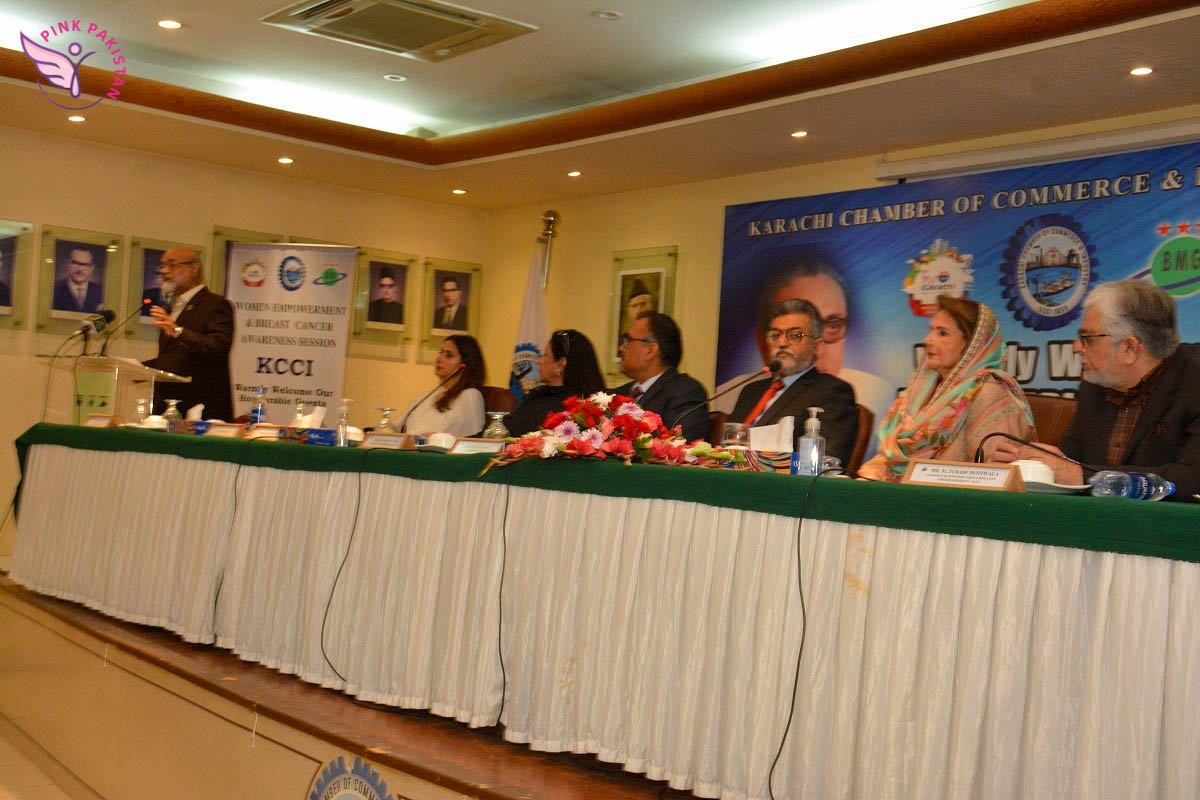 PakistanPink's tweet photo. Dr. Zubaida Qazi President Pink Pakistan Trust delivered a keynote address in the symposium “Women Empowerment & Breast Cancer Awareness” The session was organized by the KCCI The First Lady of Pakistan Mrs. Samina Alvi was the Chief Guest.
#KCCI #PinkPakistan https://t.co/g6RsRBVzqX