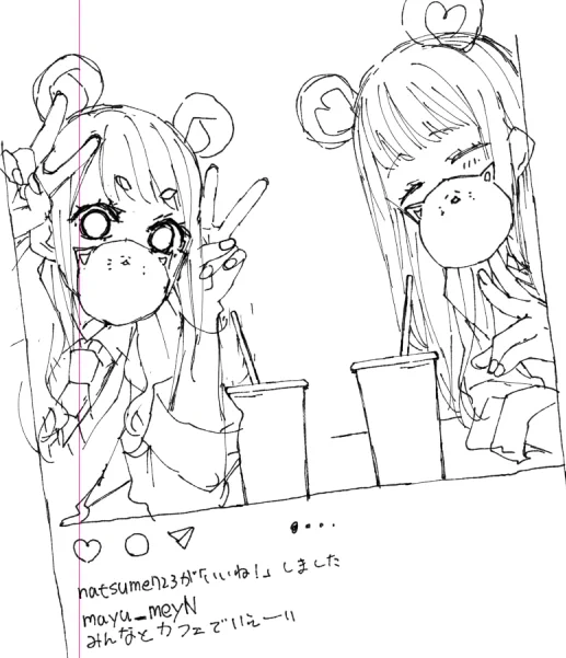 インスタ風 