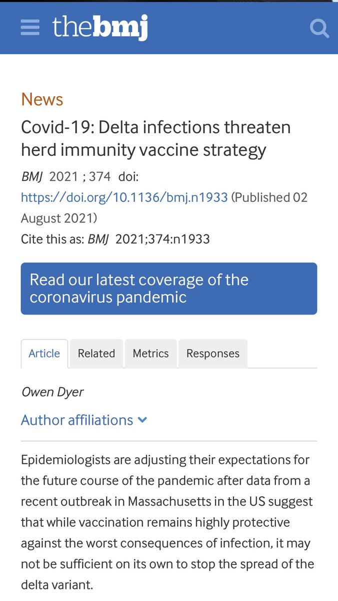 dottmarionigro's tweet photo. e persone vaccinate svolgono un ruolo importante nell’ondata estiva delle infezioni da Variante Delta. La scoperta suggerisce che entrambi i gruppi hanno la stessa carica virale e hanno la stessa probabilità di trasmettere le loro infezioni. https://t.co/vOvIwFZofE