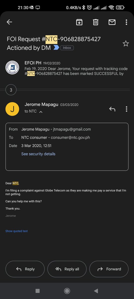 jeromzki's tweet photo. @DtiPhilippines You mean this NTC?  They never answered! @talk2GLOBE you're lucky you're in the Philippines! https://t.co/8KC5KF9Rbk