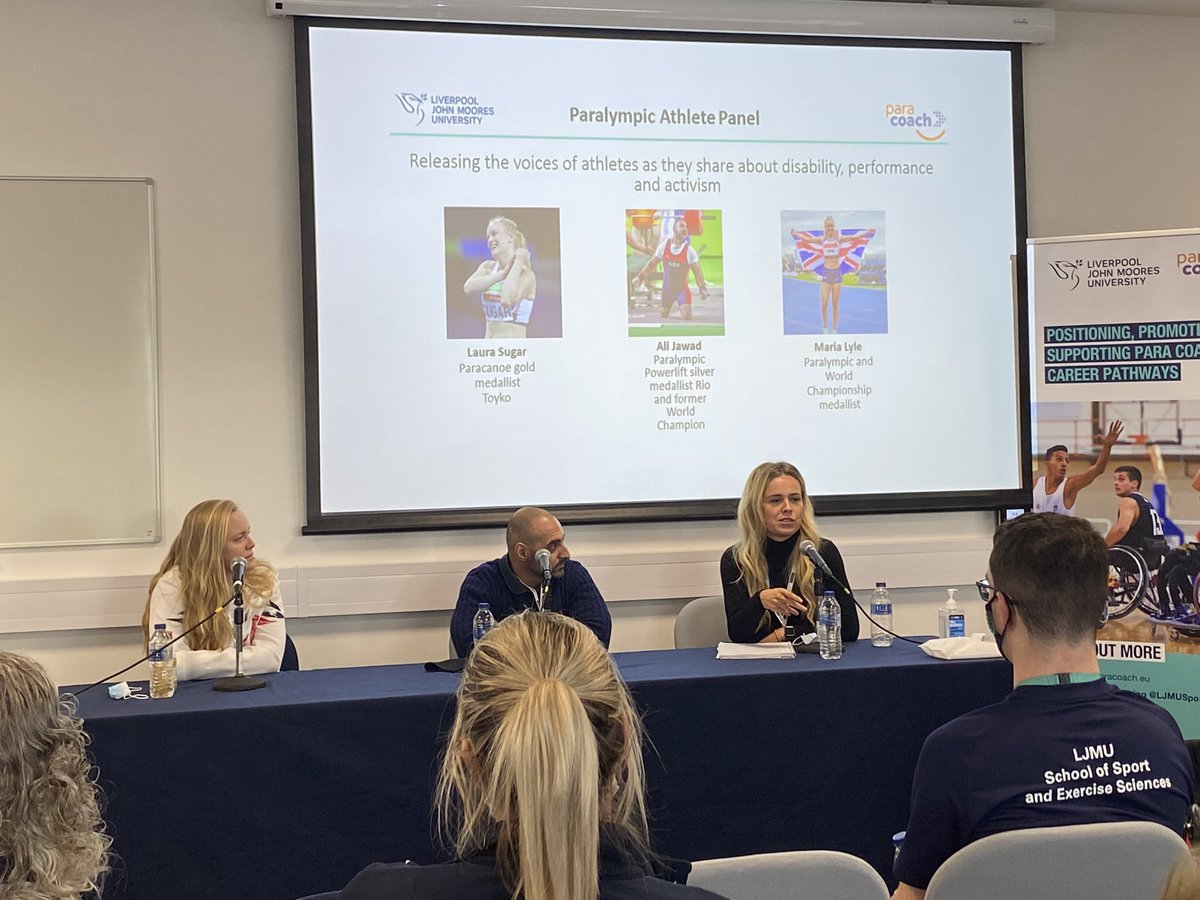 accessercise's tweet photo. Absolute privilege for our founder @AliJawad12 talking at @para_coaching #DisSPAConf yesterday discussing athletes role in performance sport and the good work Accessercise is doing to help more disabled people have access to exercise. #DisSPAConf #accessercise https://t.co/YzvZBprmWk