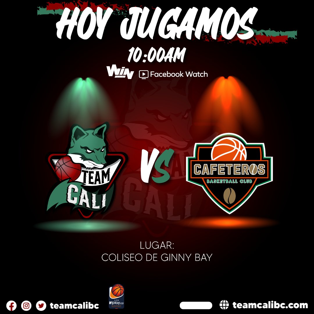 ¡HOY JUGAMOS! ⛹️‍♂️🏝️

Partido once de la Fase eliminatoria nuestro rival <a href="/cafeterosbasket/">Cafeteros Basketball</a>
⌚10:00 Am

¡No te lo puedes perder! 

Fase 1 eliminatoria
#ligawplaydebaloncesto

#VamosTeamCali #vamoscali #DPBColombia #Baloncesto #BaloncestoColombia #BasketColombia #DPB