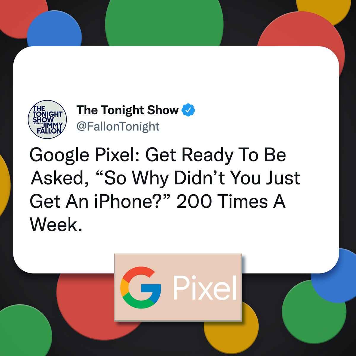 FallonTonight's tweet photo. And now, a word from our sponsors…

#FallonTonight https://t.co/MNUbt0cmZX