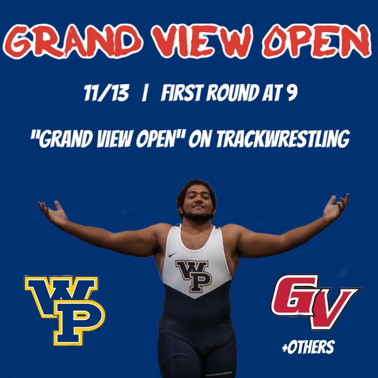 WPU_Wrestling's tweet photo. Our boys are back at it again! They will be traveling to Des Moines to participate in the Grand View open. For live updates search “Grand View Open” on TrackWrestling or watch live on the Statesmen Wrestling Club Facebook page. https://t.co/uDKgz0LbiE