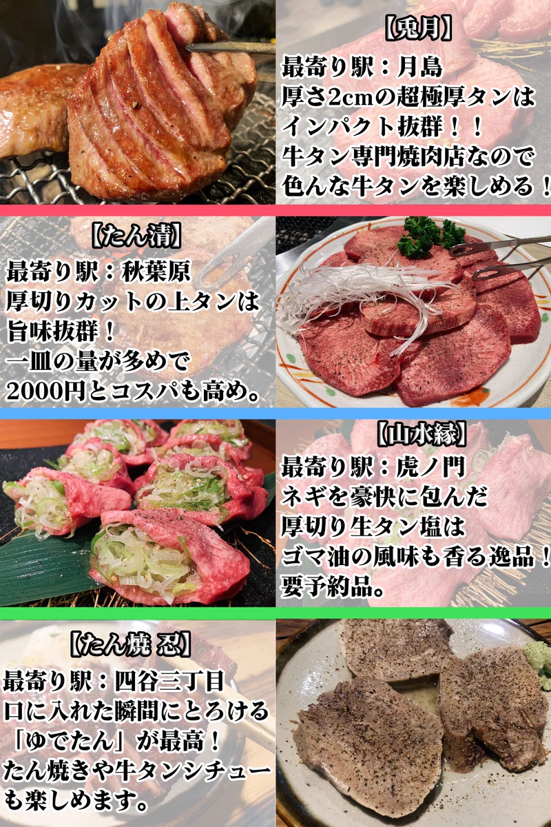 これは食べておきたい！？東京で絶対に食べてほしい絶品牛タンまとめ！