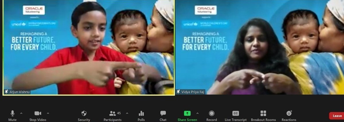 kamal_peter's tweet photo. #Childrenforchildren #UNICEF #generationconnect #oraclevolunteers empower Arjun to train children to use  #IndianSignLangauge to communicate with hearing impaired children. #inclusive #just #happy world for every child. #childrights.Stay connected, we spotlight #WorldChildrensDay https://t.co/CxSrdpVaYj