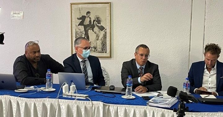 prolightafrica's tweet photo. Here, the team of experts of #HannsSeidelFundation speaks to the guests and workshop participants in attendance. Matthias Duchscherer explains the basics of the 3 pillar concept of #NarrativeManagement and its way to implementation.
#ComprehensiveApproach
#CommonEffort https://t.co/k6ji9ZPAAR