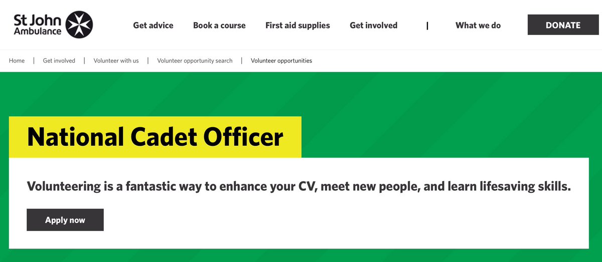 antkitchener's tweet photo. An exciting opportunity @SJAYouthEng to join the national leadership team for #Cadets in England. I’m looking for some awesome people to work on cadet strategy, national offers, the Grand Prior’s Award scheme and clinical career coaching. https://t.co/6u1IxoIAyX… Happy to chat! https://t.co/6LdqDj4IbW
