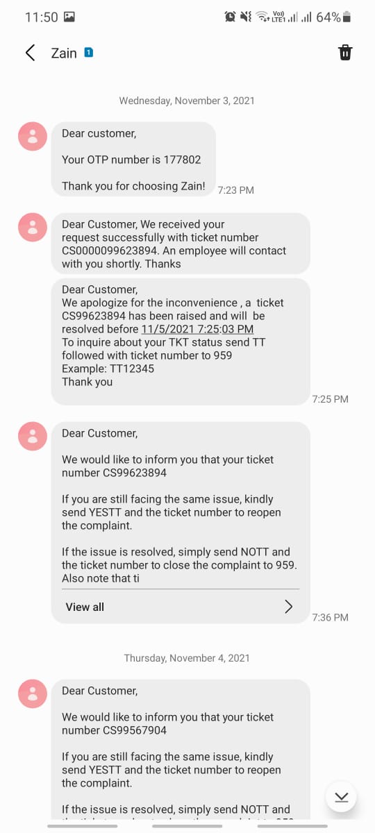 ADbaix's tweet photo. We made more than 10 calls to @ZainKSA ,more than 6 tickets and still nothing happened. Complete WASTE OF TIME AND UNPROFESSIONALISM https://t.co/CFB7eJ1xYe