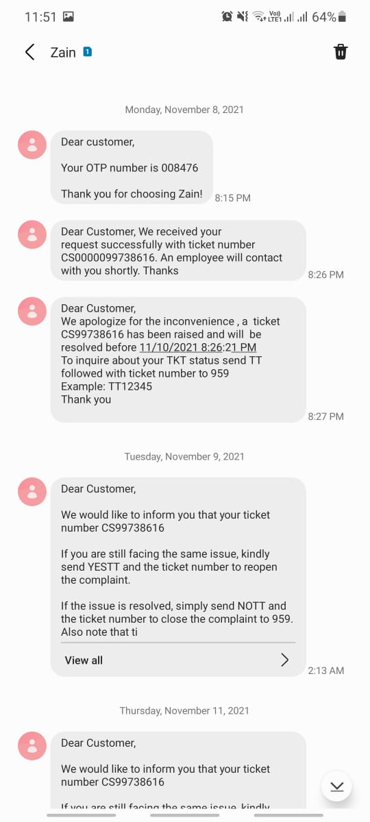 ADbaix's tweet photo. We made more than 10 calls to @ZainKSA ,more than 6 tickets and still nothing happened. Complete WASTE OF TIME AND UNPROFESSIONALISM https://t.co/CFB7eJ1xYe