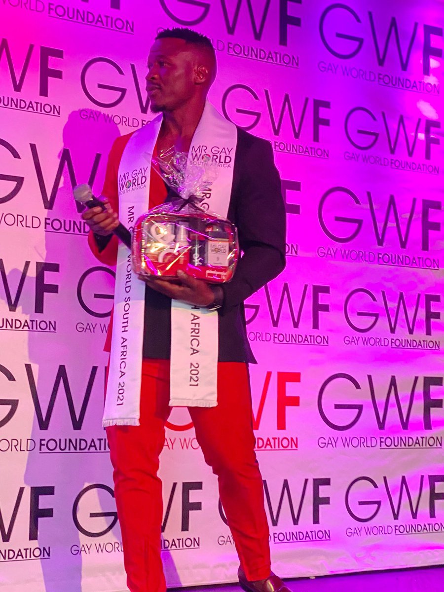 BongsKingB's tweet photo. It’s official ladies &amp; gents. Your first black Mr Gay World South Africa 2021 🌈🌈 @mrgwsa thank you for the opportunity. @mgworg and all the partners, let’s make it a great year! 
.
.
Dressed by @karaboofficialdesigns https://t.co/cY07aYRsQg