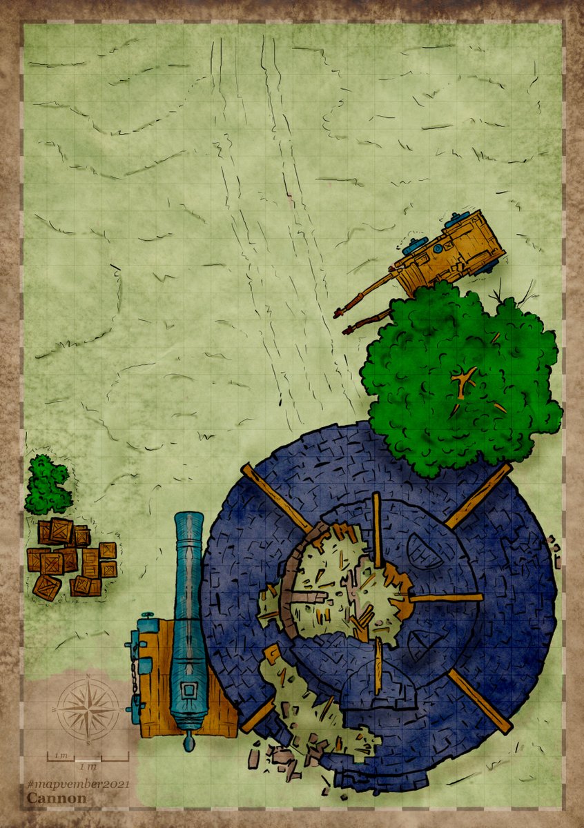 #mapvember2021 - 09 Cannon #mapvember #map