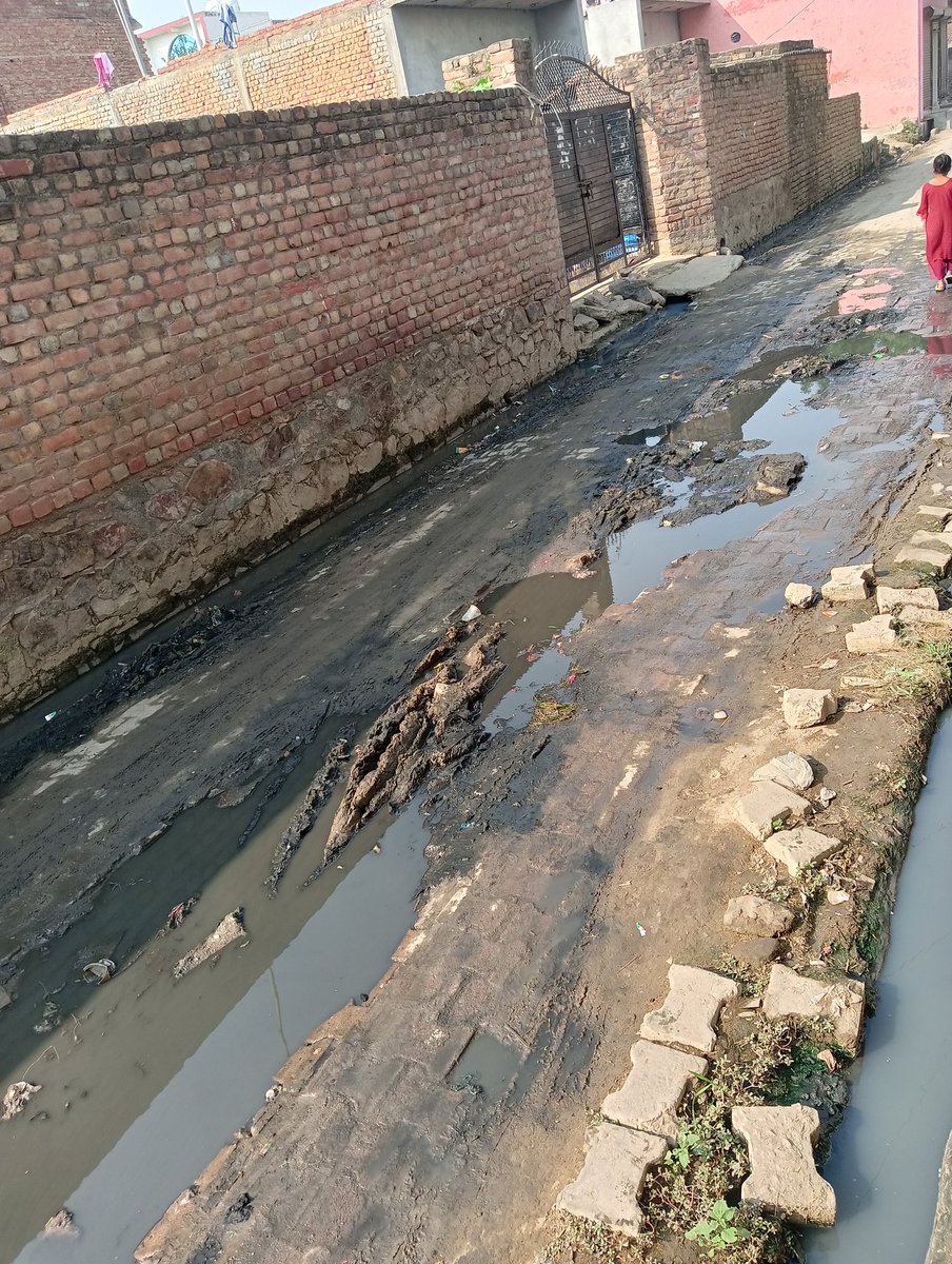 AdvocateNadeem7's tweet photo. @cmohry This is the situation of hamind colony dist Nuh.this is serious problem here for long time the main road of our colony has been deteriorated, due to which there can also be a risk of dengue. Plz fix the problem asap. We complaind earlier also but no action was taken. https://t.co/t7PsPeWLIz