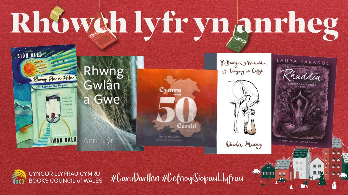 LlyfrauCymru's tweet photo. 🎁Ar gael nawr o'ch siop lyfrau leol.

🔹Rhwng Pla a Phla - @Sion_Aled ac @iwanbala56 
🔹Rhwng Gwlân a Gwe - @trydanni 
🔹Cymru mewn 50 Cerdd - gol. Alan Llwyd
🔹Y Bachgen, Y Wahadden, Y Llwynog a’r Ceffyl - addas. Mererid Hopwood
🔹Rhuddin - @Laura_Karadog 

#CaruDarllen https://t.co/91IShLespv
