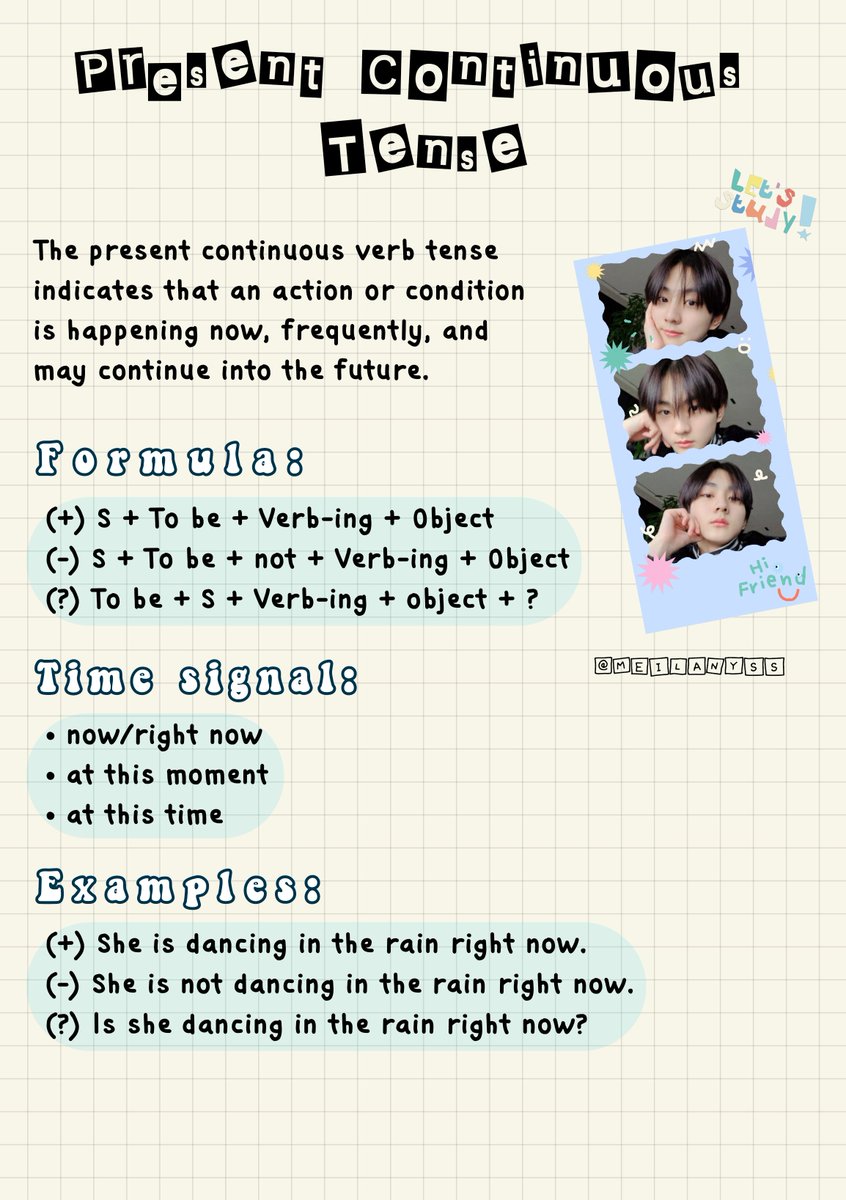 jmathstudy's tweet photo. 𓍼 💌 ❛ catatan bahasa inggris: present continuous tense
#jmathnotes https://t.co/615Nlxw5U2