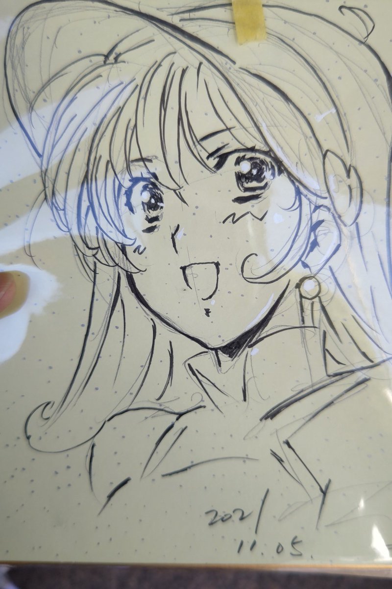 最近やっと、色紙裏側絵がマシになりつつ、、 