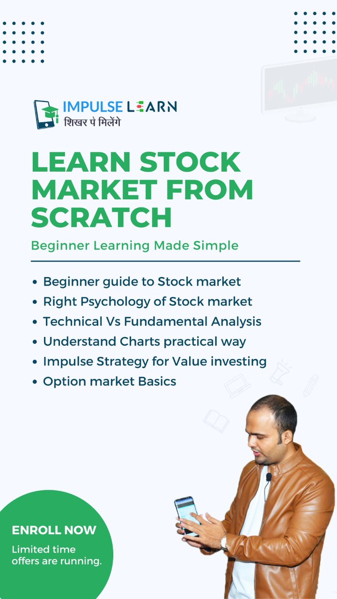 harshubh's tweet photo. #ImpulseLearn
Launching 6 PM todayπ
Be ready for Mind Bending Experience as #ImpulseTime Course is comimg to Change your core beliefs of Stock Market
Pre booking will begin 6 pm
Video Access will be given after 15 days post payment
Wait for App links and more details Soon https://t.co/P2iJSct4tF