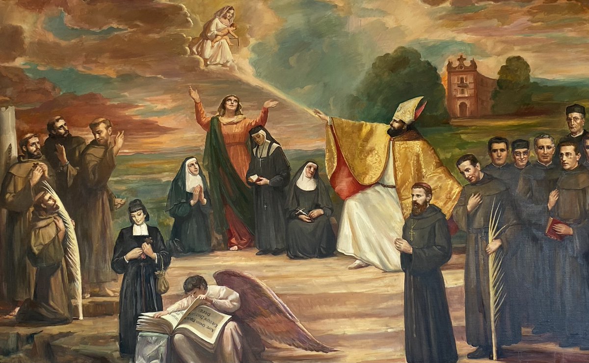 antoniocarron's tweet photo. Hoy, cumpleaños de S. Agustín, celebramos la fiesta de Todos los Santos de la Orden.“Contemplemos la vida de tal padre y las virtudes de sus hijos. Imitemos de todo corazón su humildad admirable, su inquebrantable fortaleza, su firme esperanza y su amor ardiente”-Alonso de Orozco https://t.co/VlIzFjJzMi