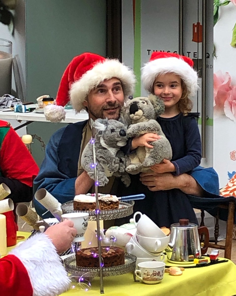the_ptc's tweet photo. The cast of *A Christmas Hug* joined Santa and his friends for a Christmas tea party this week.  

You can join them @ElectricTheatre on December 12 at 15.00. Call 01483 501 200 to get your tickets. 

#themagicisreal #familychristmas #familytime #christmastheatre https://t.co/zlikqFIzGN
