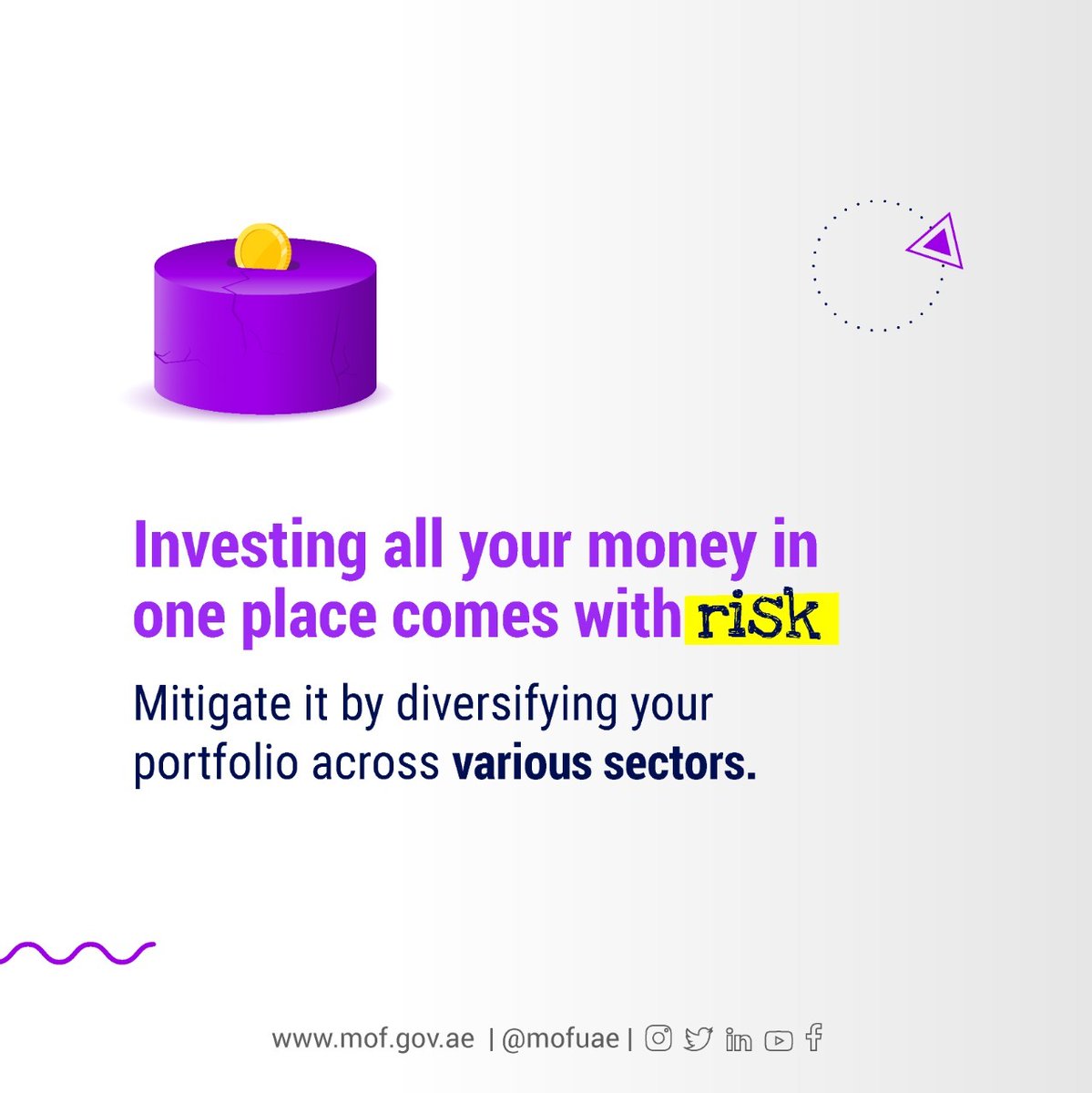 MOFUAE's tweet photo. Are you managing your money efficiently? Never put all eggs in one basket.
#thinktomorrow #makerightchoices #planbetter https://t.co/0vYLspC0bk