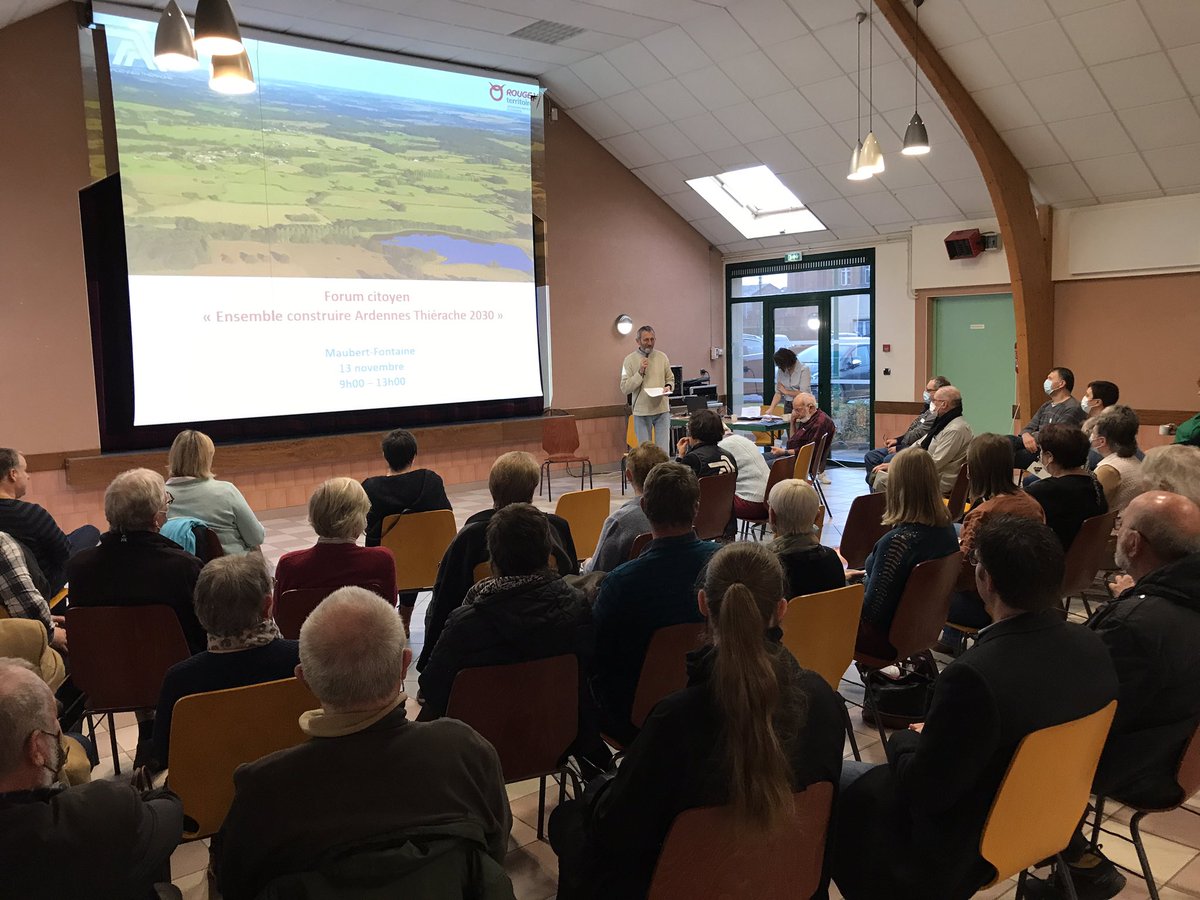ardenthierache's tweet photo. Ils sont une soixantaine, habitants des différentes communes du territoire, à participer au Grand forum de la concertation à Maubert-Fontaine pour construire le projet de territoire Ardenne Thierache 2030. @ANCTerritoires @Prefet08

#ardennes #ardennesthierache https://t.co/NdYZIWyvqa