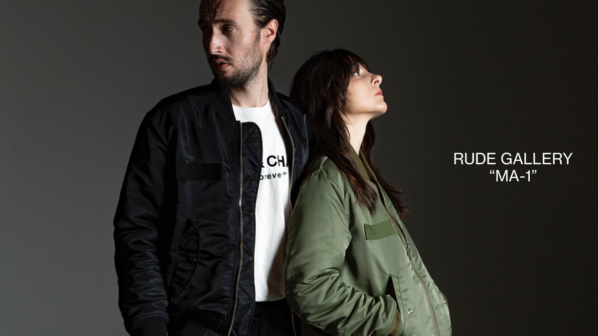 RUDE GALLERY MA-1ジャケット ブラック RUDE GALLERY on X