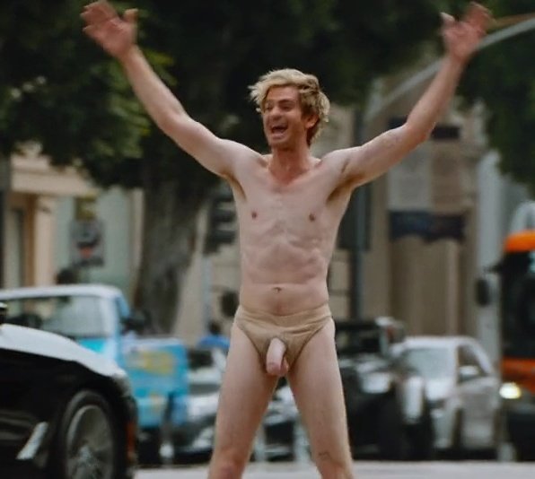 I know it's a fake cock, but we kinda got Andrew Garfield naked.