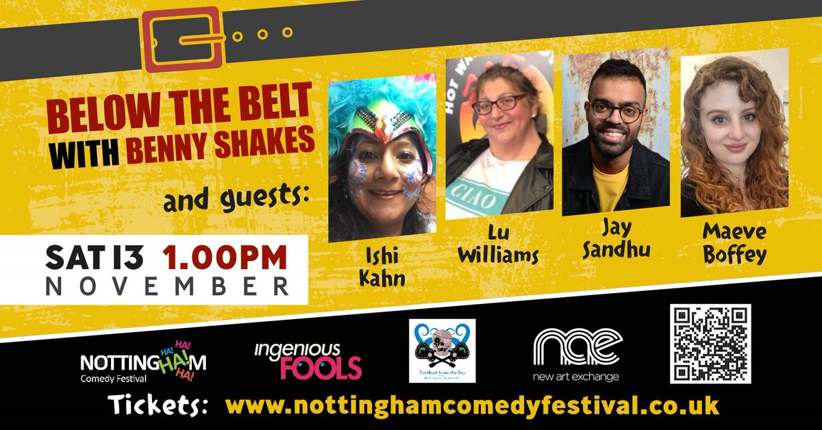 FurthestFromSea's tweet photo. Family-friendly comedy show TODAY 1pm @newartexchange with @bennyshakes23 @NottsComedyFest. Come on down! #whatsonnotts #nottingam #Notts #nottscomedy https://t.co/VFMEga19ir