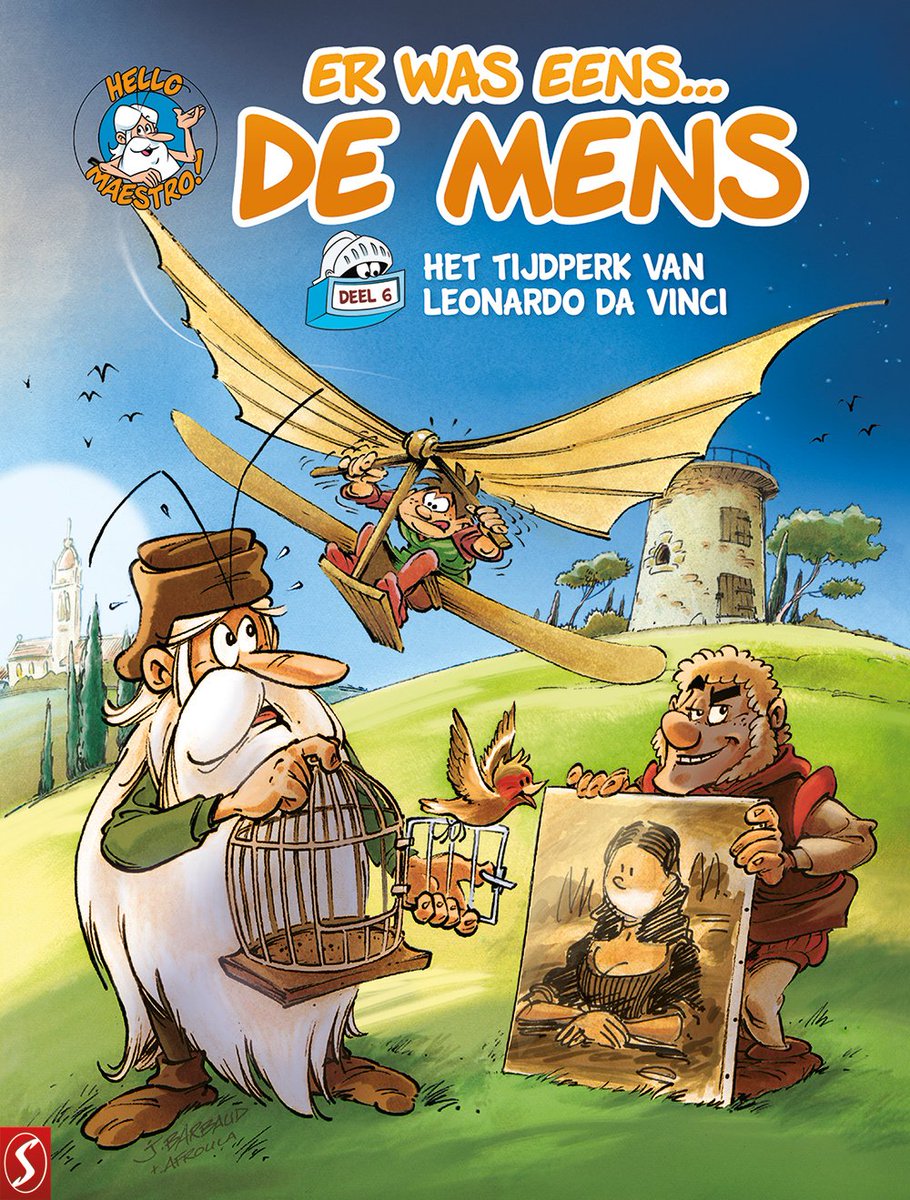 stripland_BENL's tweet photo. Spontane nostalgie-aanval bij het zien van deze figuren! #ErWasEens... De Mens -deel 6- Het tijdperk van Leonardo Da Vinci verschijnt komende week bij #SilvesterStrips. Naar de wetenschappelijke en historische animatieserie van #AlbertBarillé. #Gaudin #Minte #Barbaud https://t.co/xbSW8Wyl00