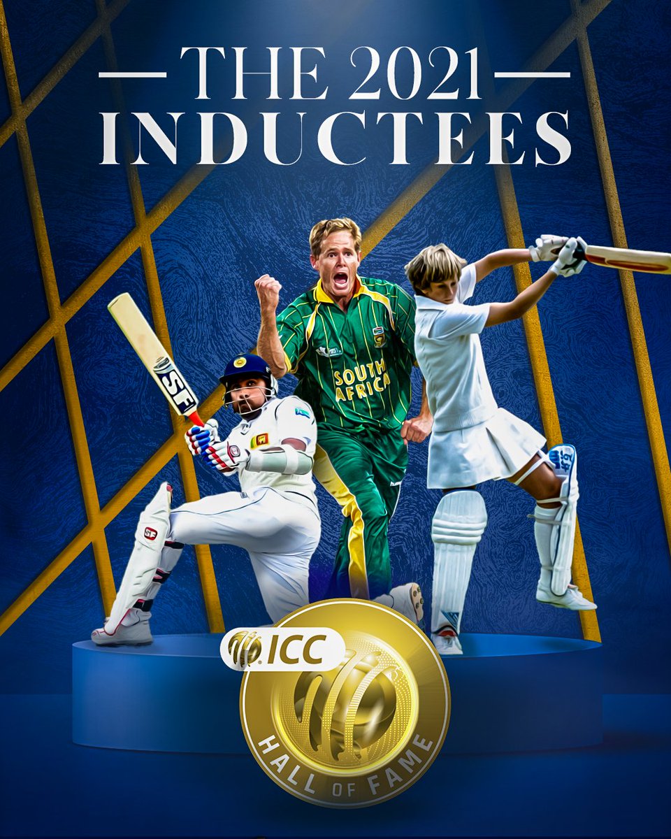 Janette Brittin, Mahela Jayawardena and Shaun Pollock enter the ICC Hall of Fame! More on the trio’s induction 👉 bit.ly/HOF-News