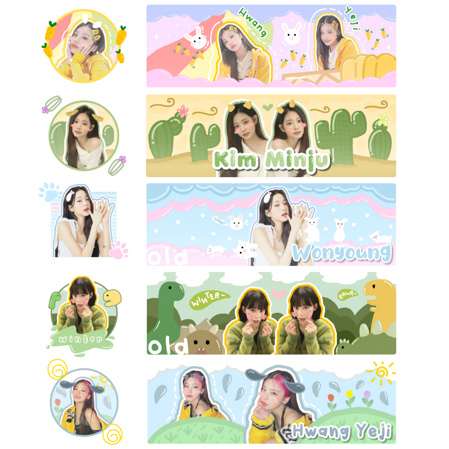 Help RT, please? 🥺 Thankyou! ❤️

Halo! Aku open layout ready stock hand drawn di bawah ini, ya! ♨️ Sisa Yeji sama Minju. Harga sudah tertera di gambar, kalau mau ganti text bisa banget dan no fee. 🎀

❣️ Grab it fast! ❣️

#zonauang #zonaba #zonajajan