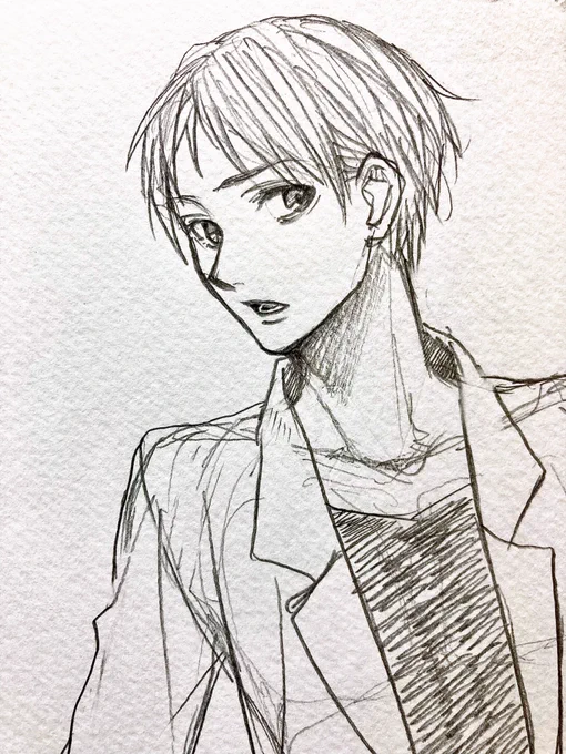 たまには男の子も練習( 'ω')φ 色んなタイプを描いてみた🙌  #シャーペン落書き #アナログ落書き #落書き #rkgk #落書き好きな人と繋がりたい #落書き好きさんと繋がりたい #絵柄が好みって人にフォローされたい #オリジナル #創作 #男の子 #男キャラ