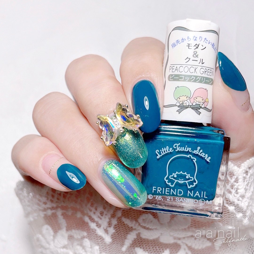 Aika Aiainail セルフネイル Twitter पर メインに使ったのはフレンドネイルのピーコックグリーン お洒落なブルーグリーンでかわいい T Co Veufsrbbav Twitter Aika Aiainail セルフネイル Twitter पर メインに使ったのはフレンドネイルのピーコックグリーン お洒落なブルーグリーンでかわいい T Co Veufsrbbav Twitter