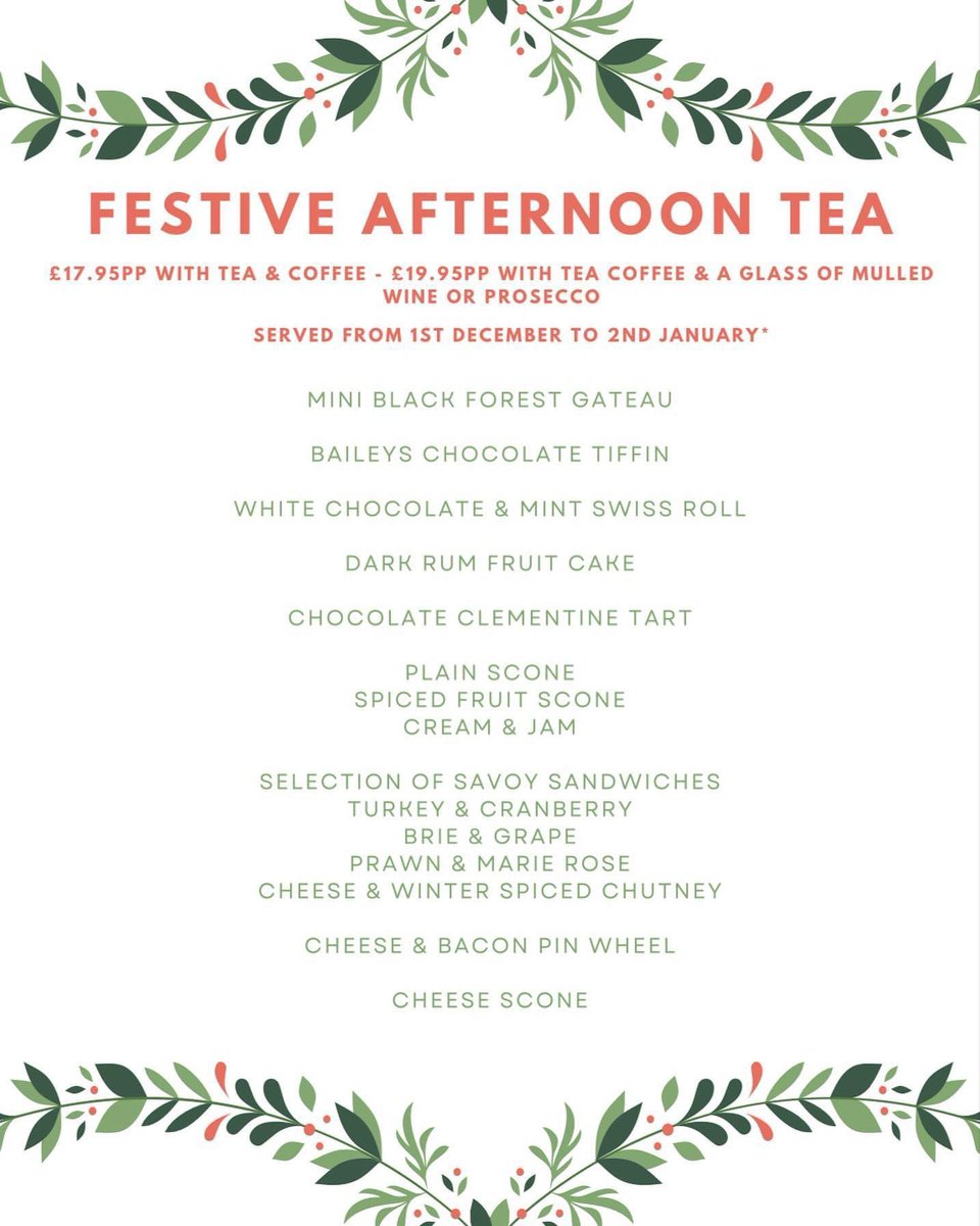 Book now for our Festive Afternoon Tea! 🎄 available from the 1st of December until the 2nd of January* 🥂.
For more info and to book call reception on 01493 662179 or email reception@thecliffhotel.co.uk .
#thecliffhotel #gorlestonbeach #norfolkhotel #norfolkcoast #norfolk