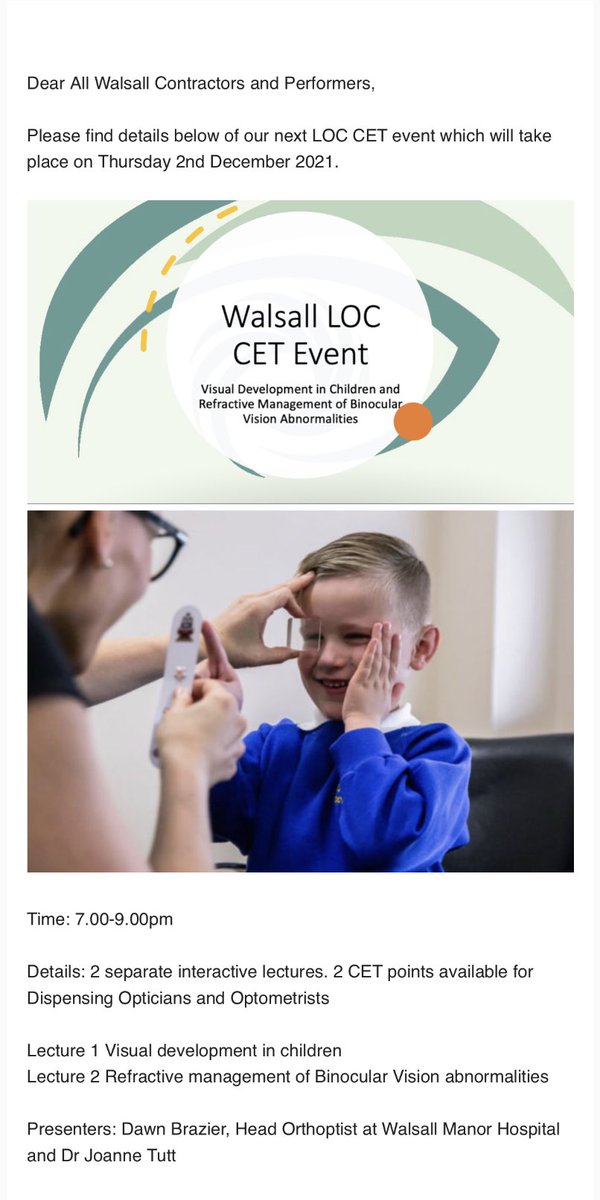 Details of our next CET even. Register using the link eventbrite.co.uk/e/paediatric-m…