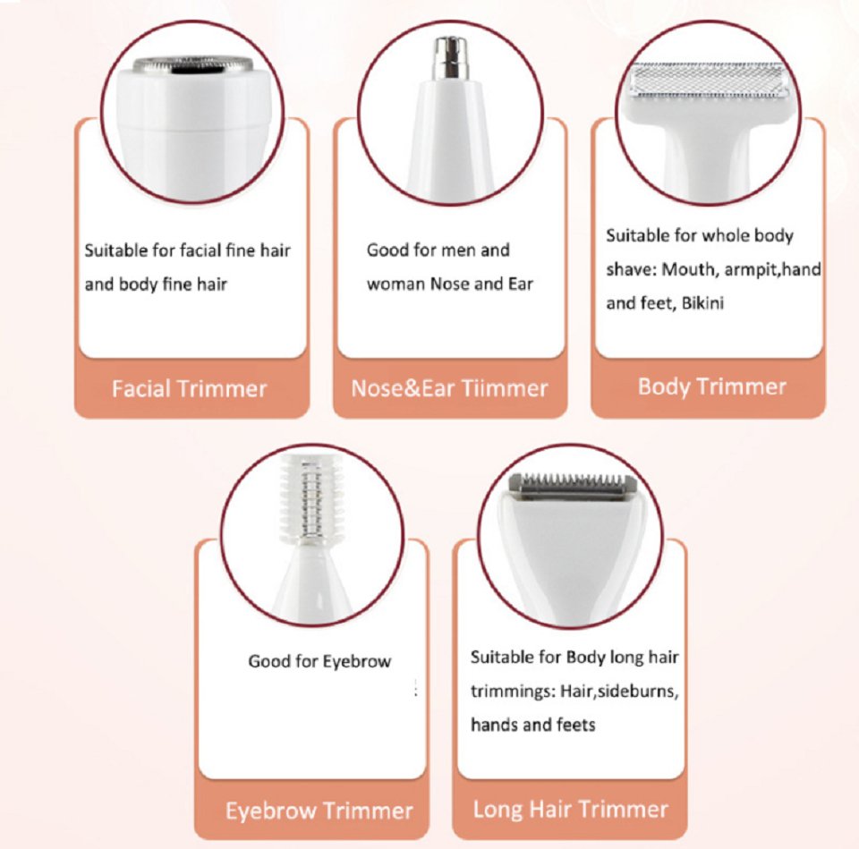 Kerry1688's tweet photo. 5 in 1 Women Epilator Electric Hair Remover Rechargeable Nose Hair Trimmer Eyebrow Shaper Leg Armpit Bikini Trimmer Lady Shaver

Buy it here:https://t.co/IA1nTW5qQX https://t.co/QEgGUQF5gq